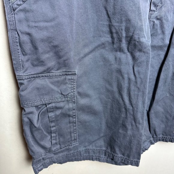 Vintage Retro Quicksilver Cargo Distressed Blue Gray Men's Shorts Size 34 - Picture 3 of 6